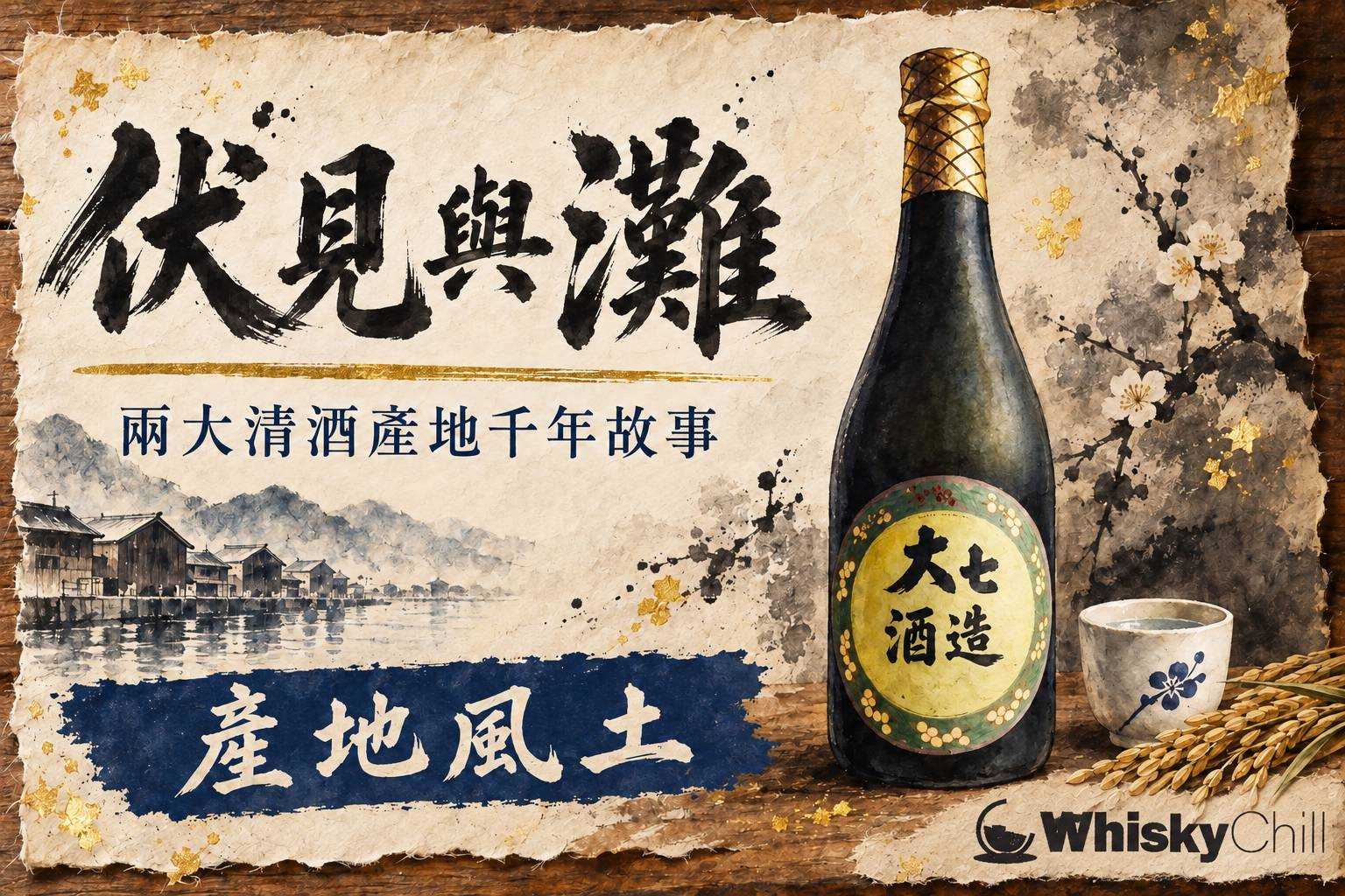 京都伏見運河旁白壁土藏酒造建築