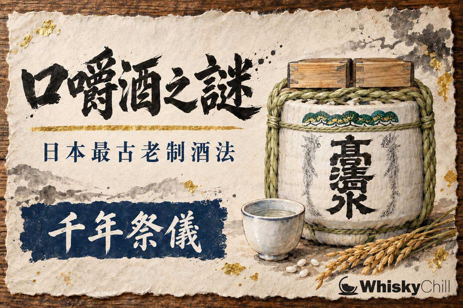 神社拜殿前供奉的白陶酒碗與櫻花瓣