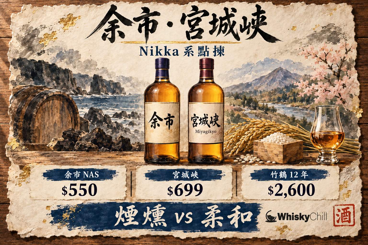 第 7 章:余市・宮城峽(Nikka 系)點揀 章首圖