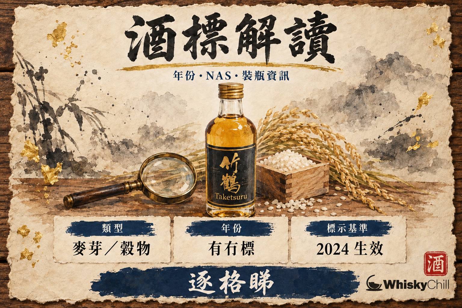 第 8 章:日本威士忌酒標解讀——年份・NAS・裝瓶資訊 章首圖