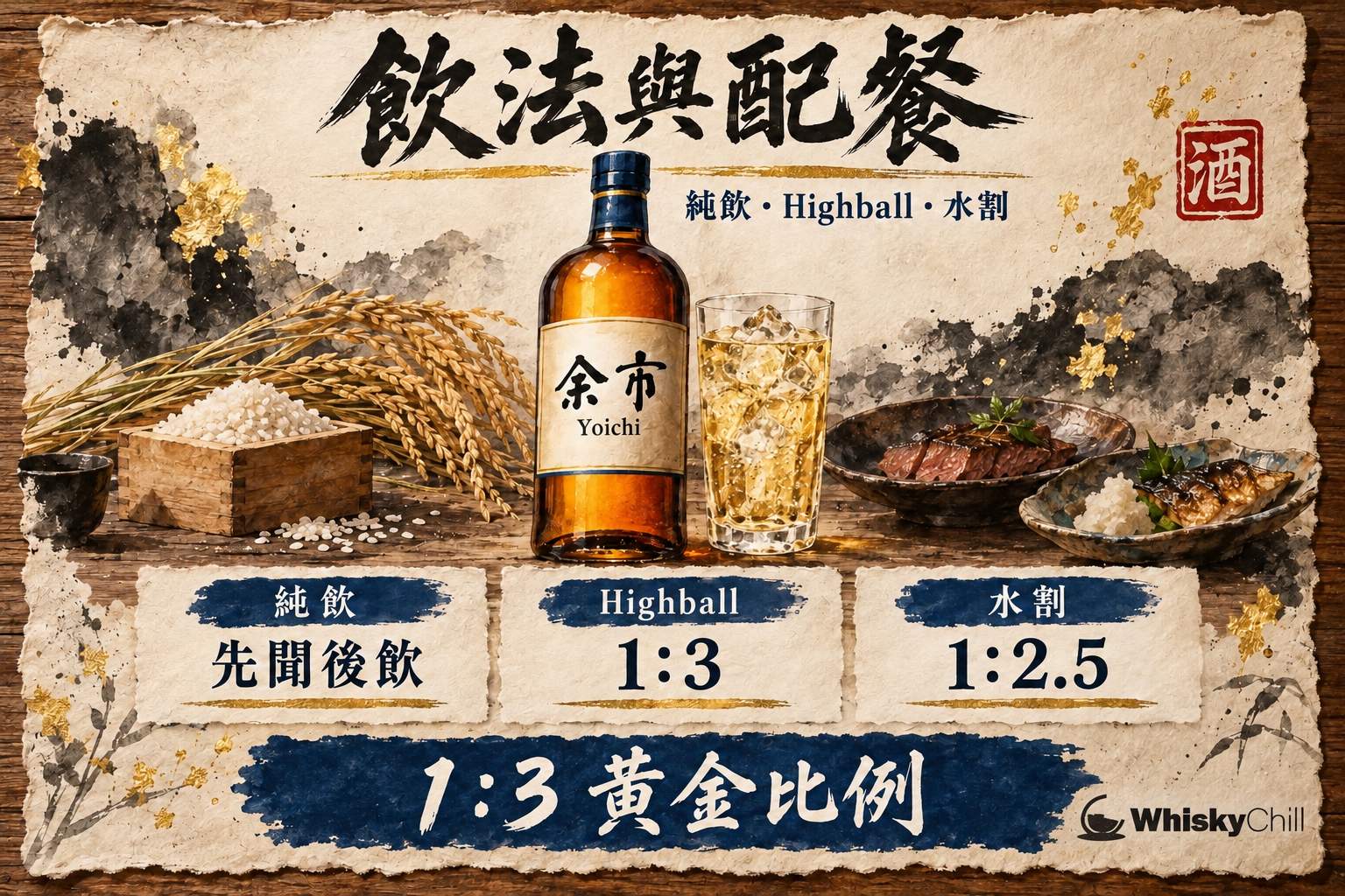 第 9 章:飲法與配餐——純飲・Highball・水割 章首圖