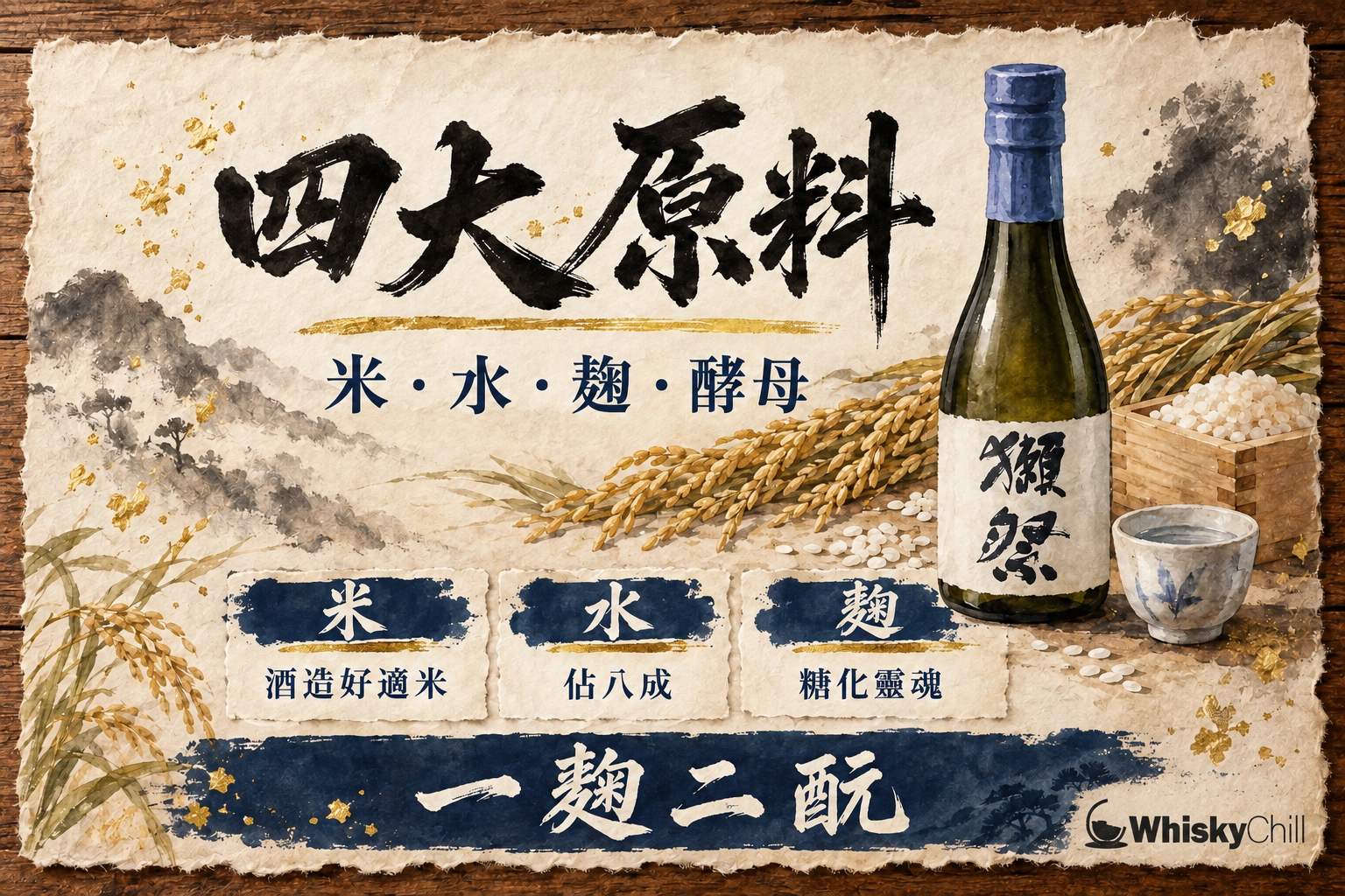 第 4 章:四大原料考點——酒米、水、麴、酵母 章首圖