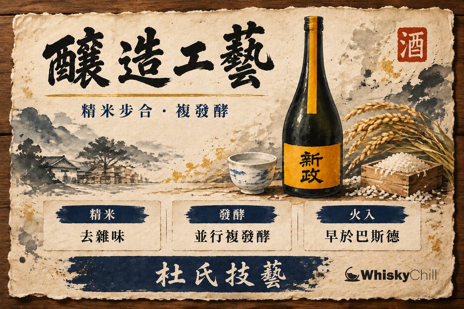 第 5 章:釀造工藝考點——精米步合、並行複發酵、火入與榨取 章首圖
