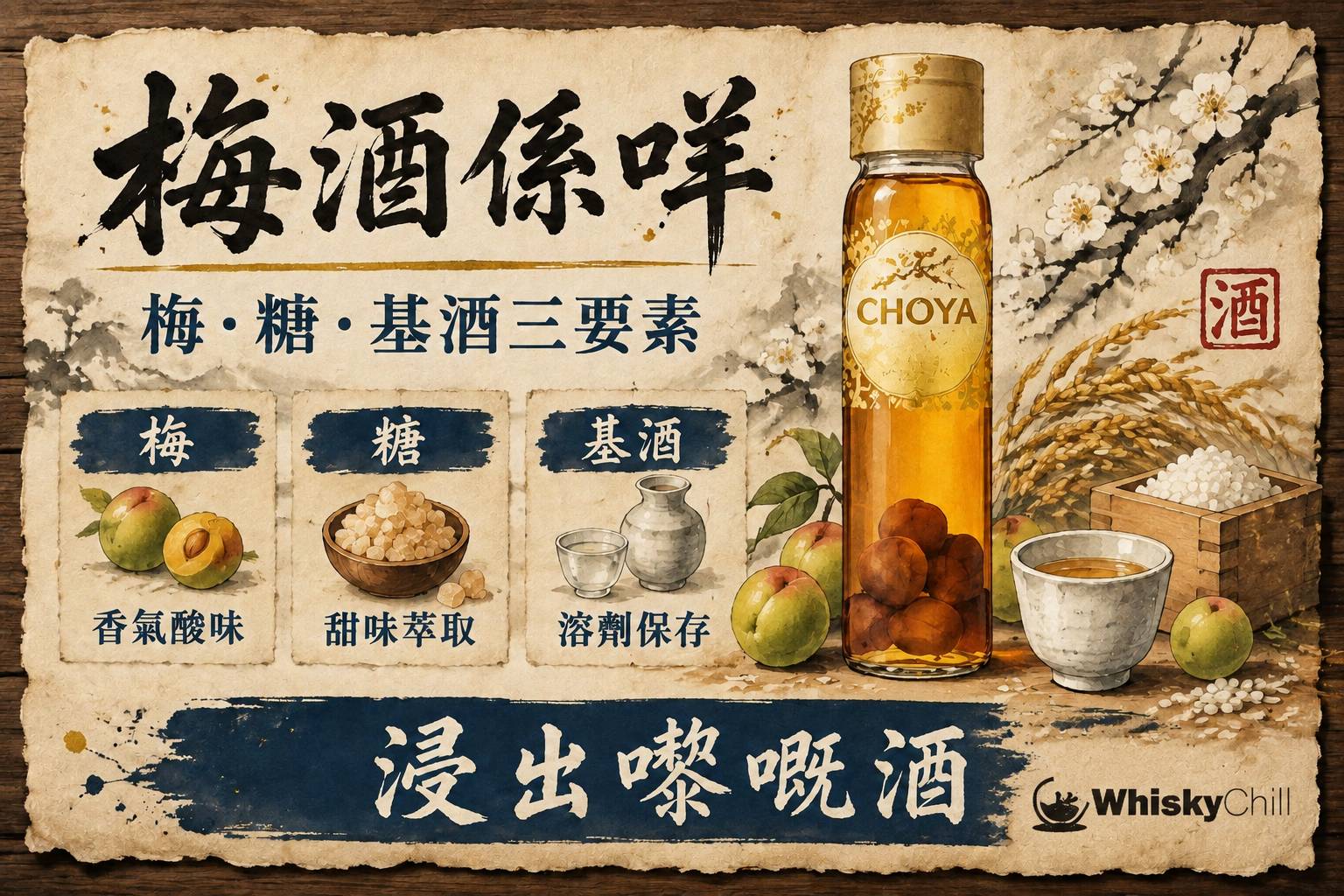 第 1 章:梅酒係咩?——梅、糖、基酒三要素 章首圖