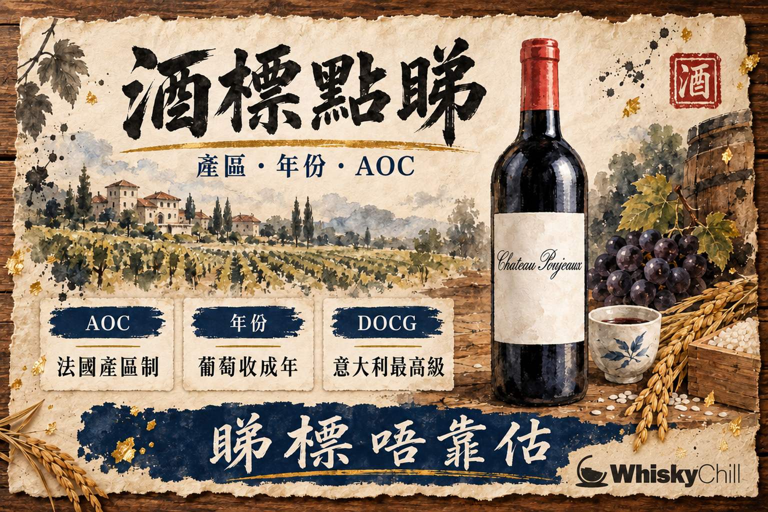 第 5 章:酒標點睇——產區、年份、AOC 與英文術語 章首圖