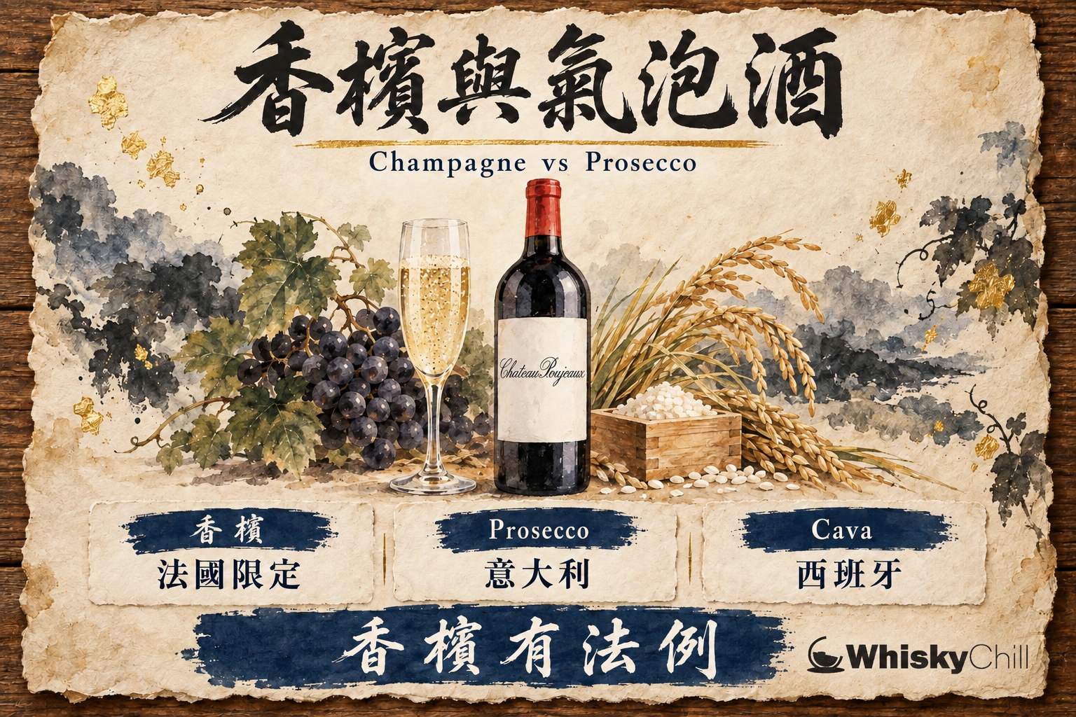 第 6 章:香檳與氣泡酒——Champagne vs Prosecco 章首圖