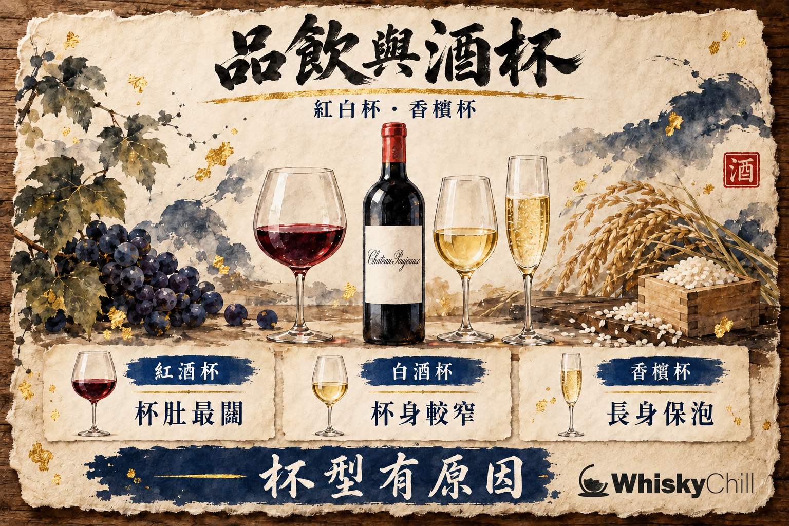 第 7 章:品飲與酒杯——紅白杯、香檳杯點分 章首圖