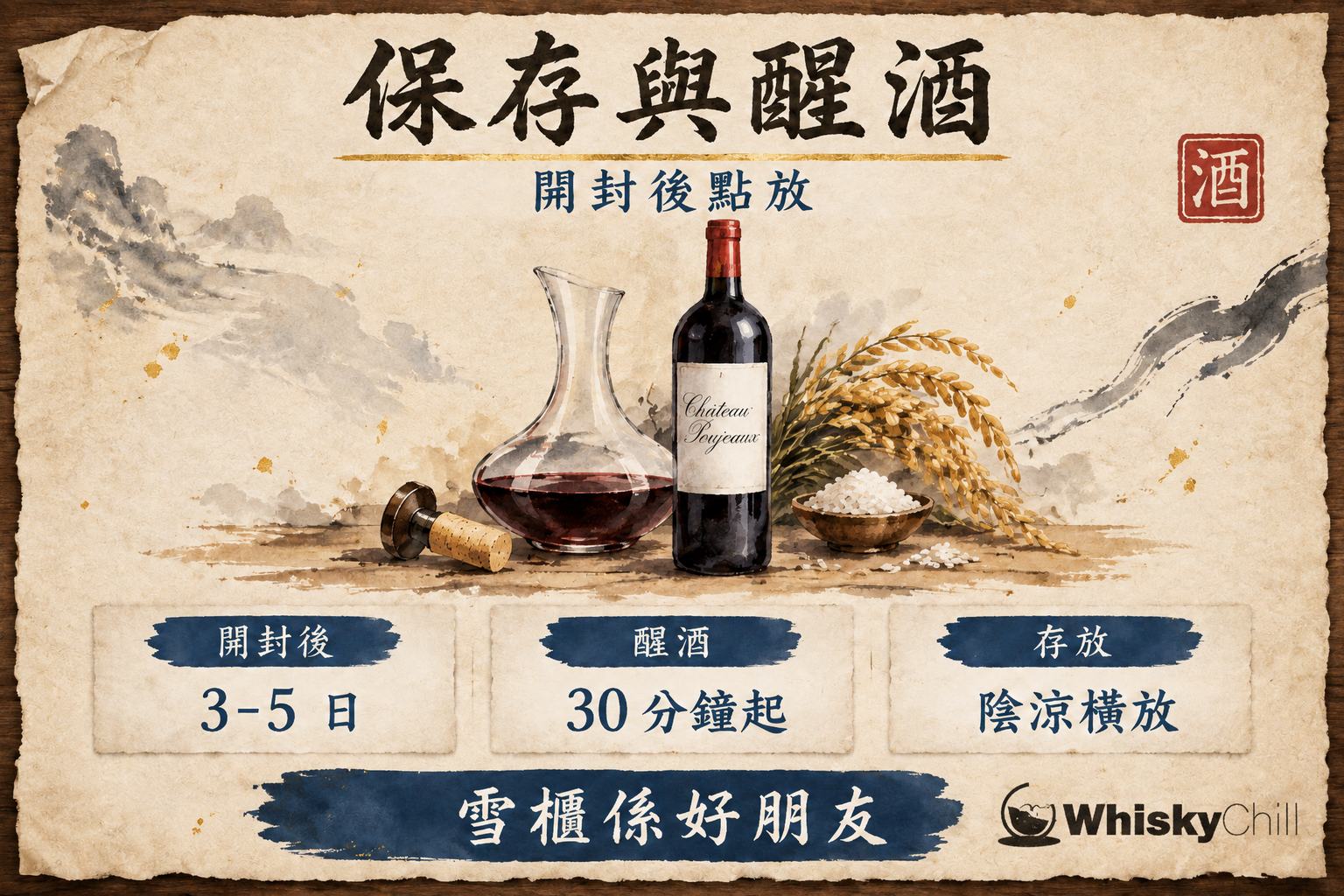 第 9 章:保存與醒酒——開封後放幾耐 章首圖