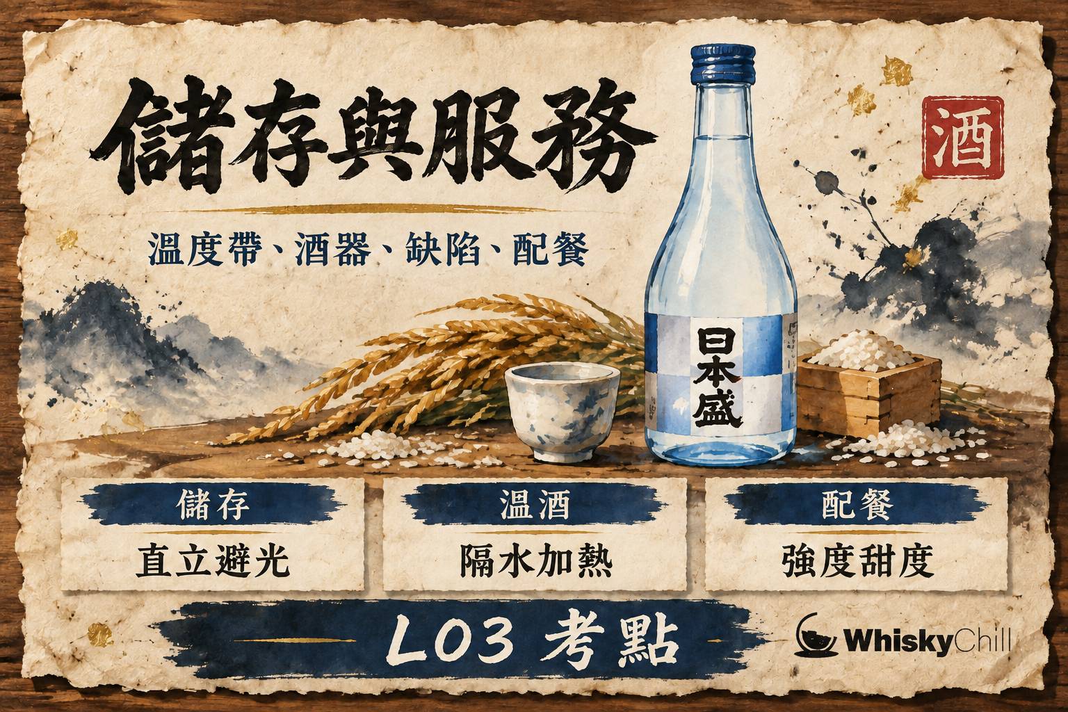 第 6 章:LO3 儲存與服務——溫度帶、酒器、常見缺陷同配餐三原則 章首圖