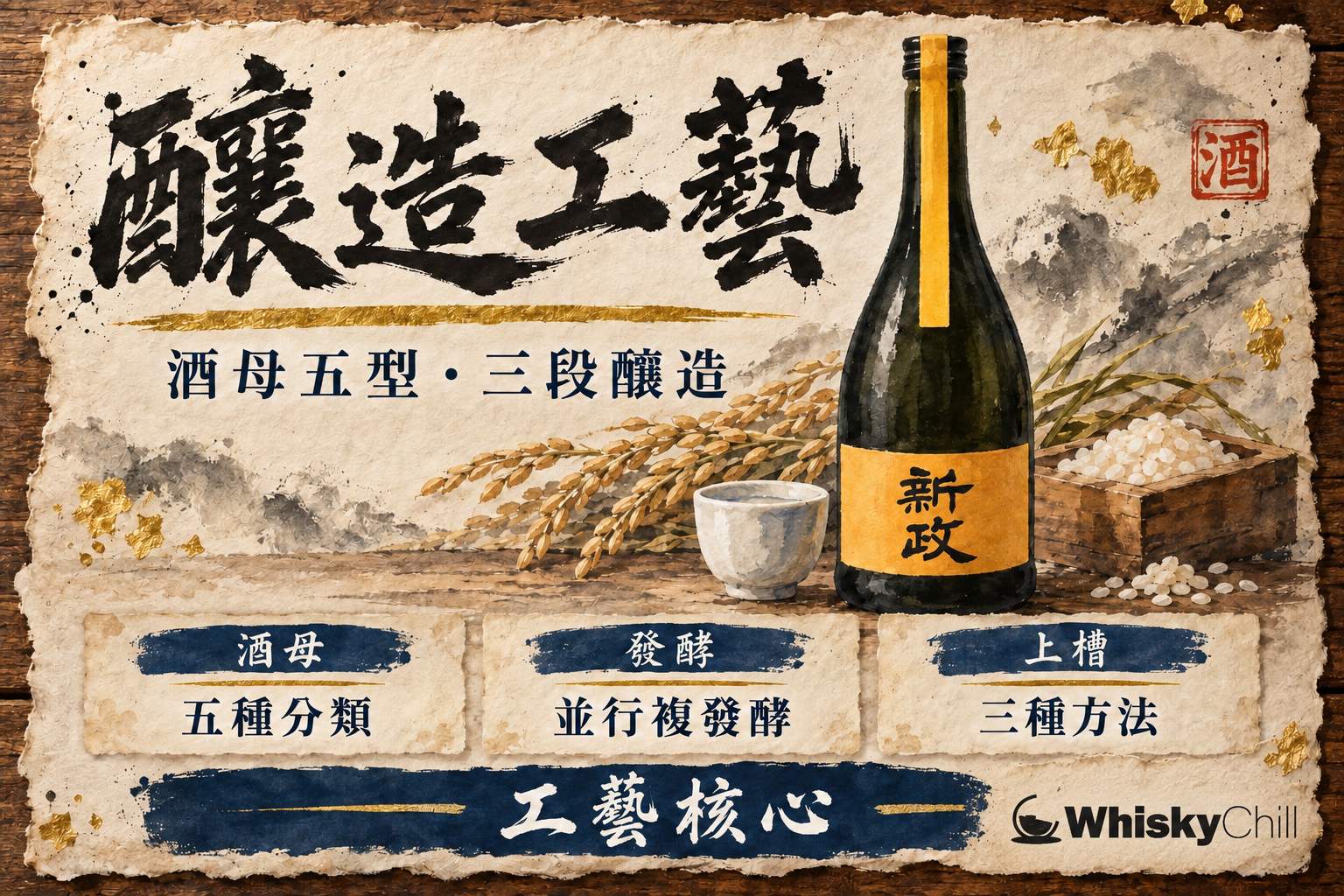 第 2 章:釀造工藝深度——杜氏流派、酒母四型與醪管理 章首圖