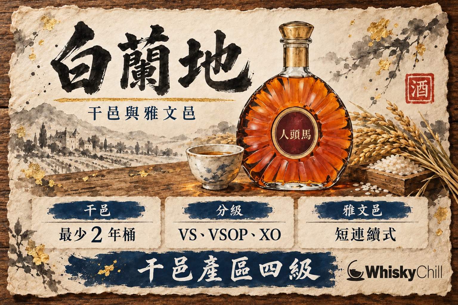 第 5 章:白蘭地:干邑與雅文邑的法規與酒標 章首圖