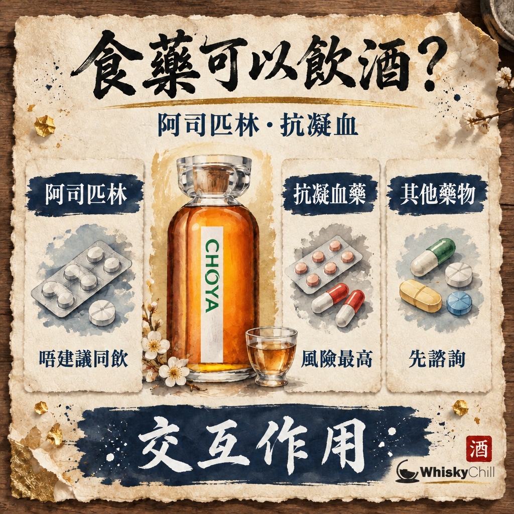 食藥可以飲酒嗎？阿司匹林、抗凝血藥、降壓藥同酒精嘅交互作用｜對比一覽