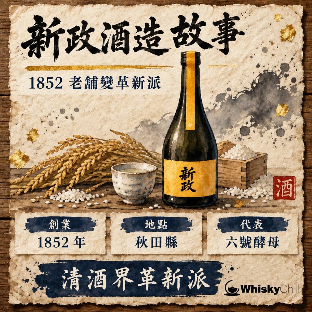 新政清酒故事｜1852 年老舖新政酒造，點解係六號酵母發源地？｜主視覺圖解