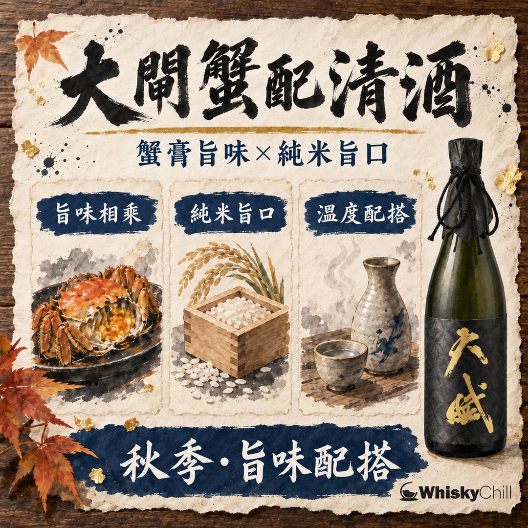 大閘蟹配清酒點襯？蟹膏蟹肉×旨味純米系配搭全指南｜三個重點