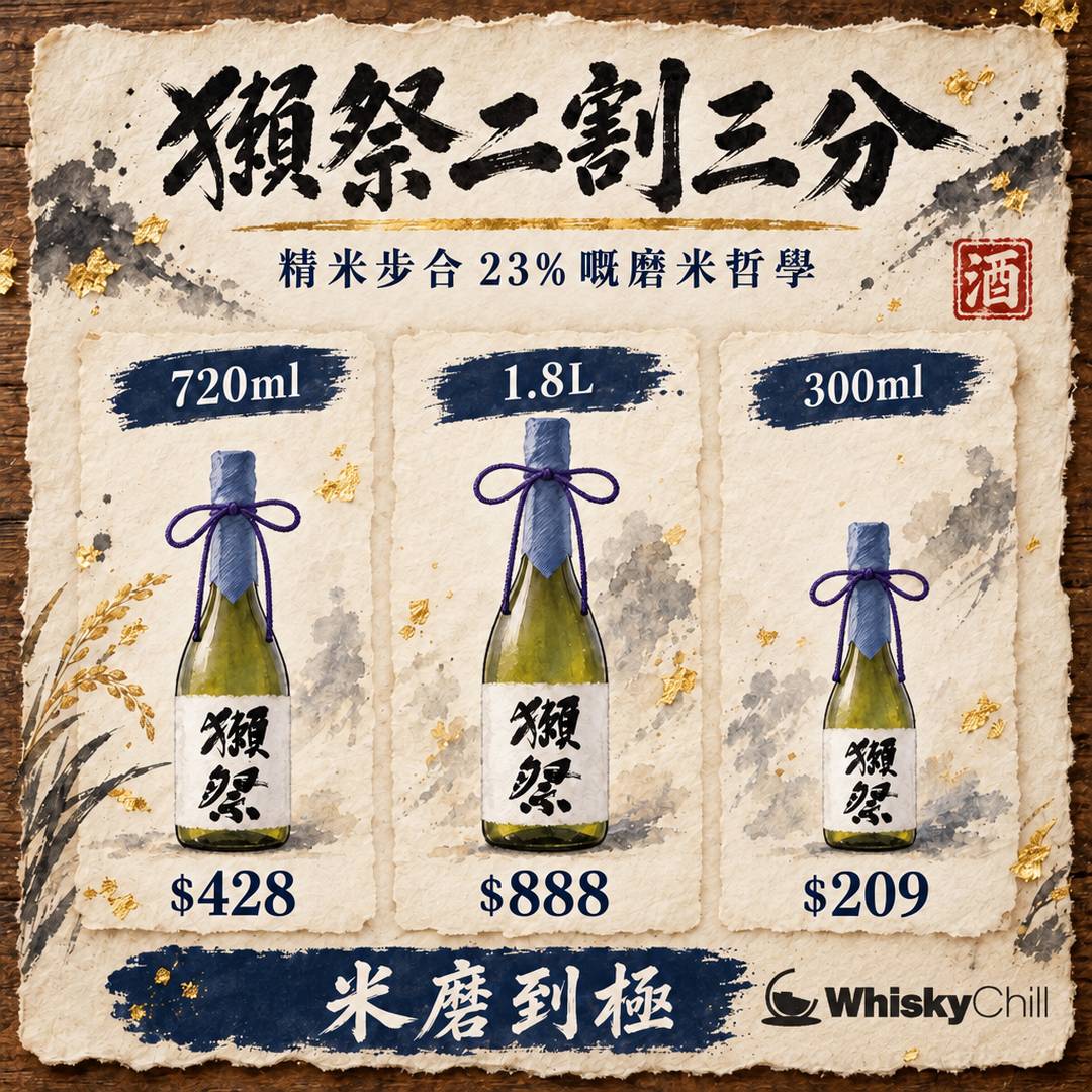 獺祭二割三分係咩？精米步合 50・45・39・23 一次拆解｜香港購買指南｜對比一覽