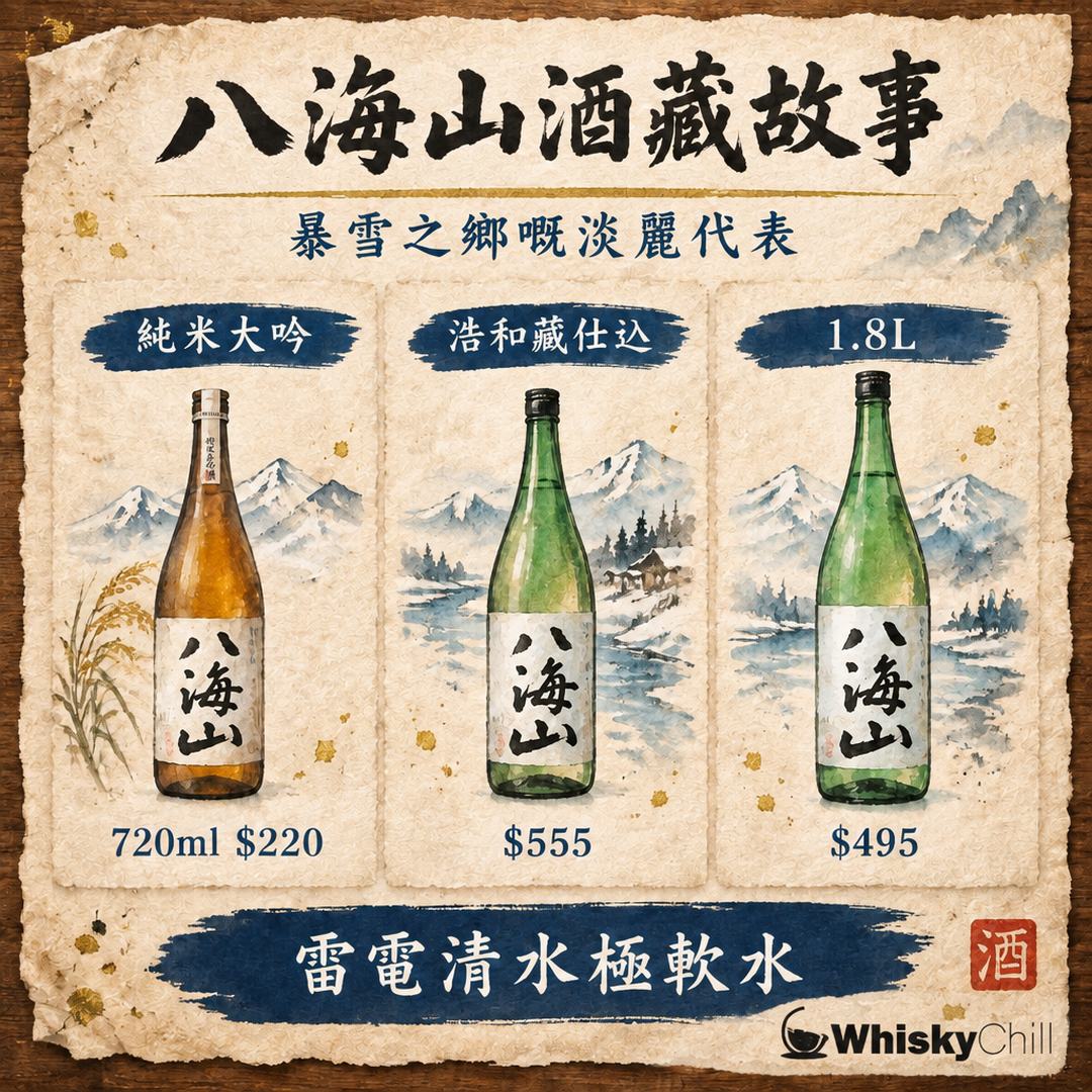八海山酒藏故事｜新潟南魚沼「雷電清水」點釀出雪水般淡麗？型號、價錢同香港購買指南｜對比一覽