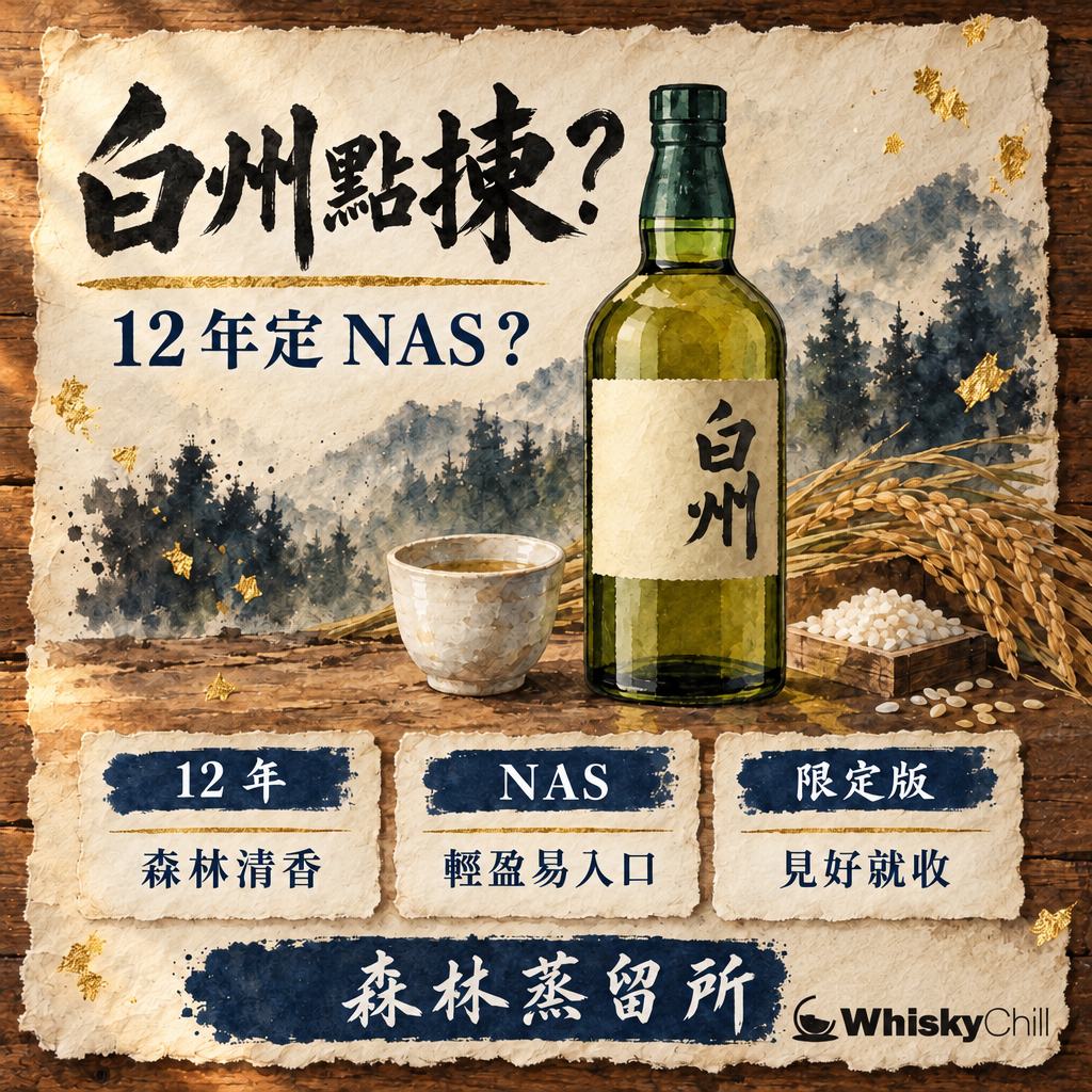 白州全指南：12 年定 NAS？森林蒸留所風味、限定版同替代選擇｜主視覺圖解