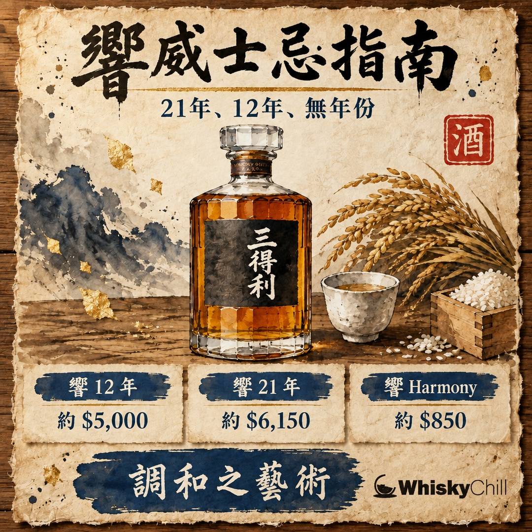 響 Hibiki 點分？21年・12年・無年份口感分別同香港價錢（2026）｜WhiskyChill｜主視覺圖解