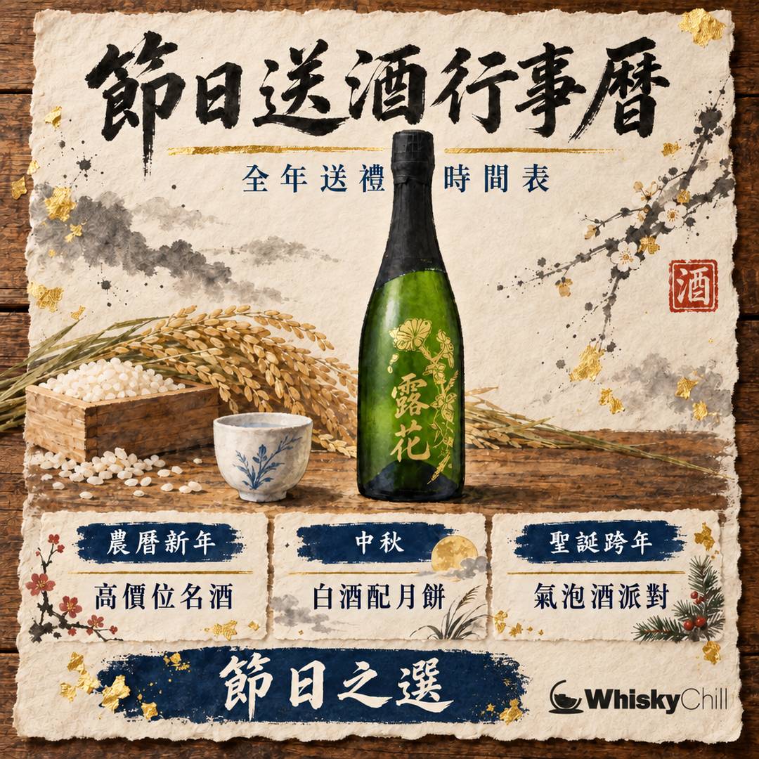 節日送酒行事曆｜農曆新年、情人節、中秋、聖誕全年送禮時間表＋預算三檔｜主視覺圖解