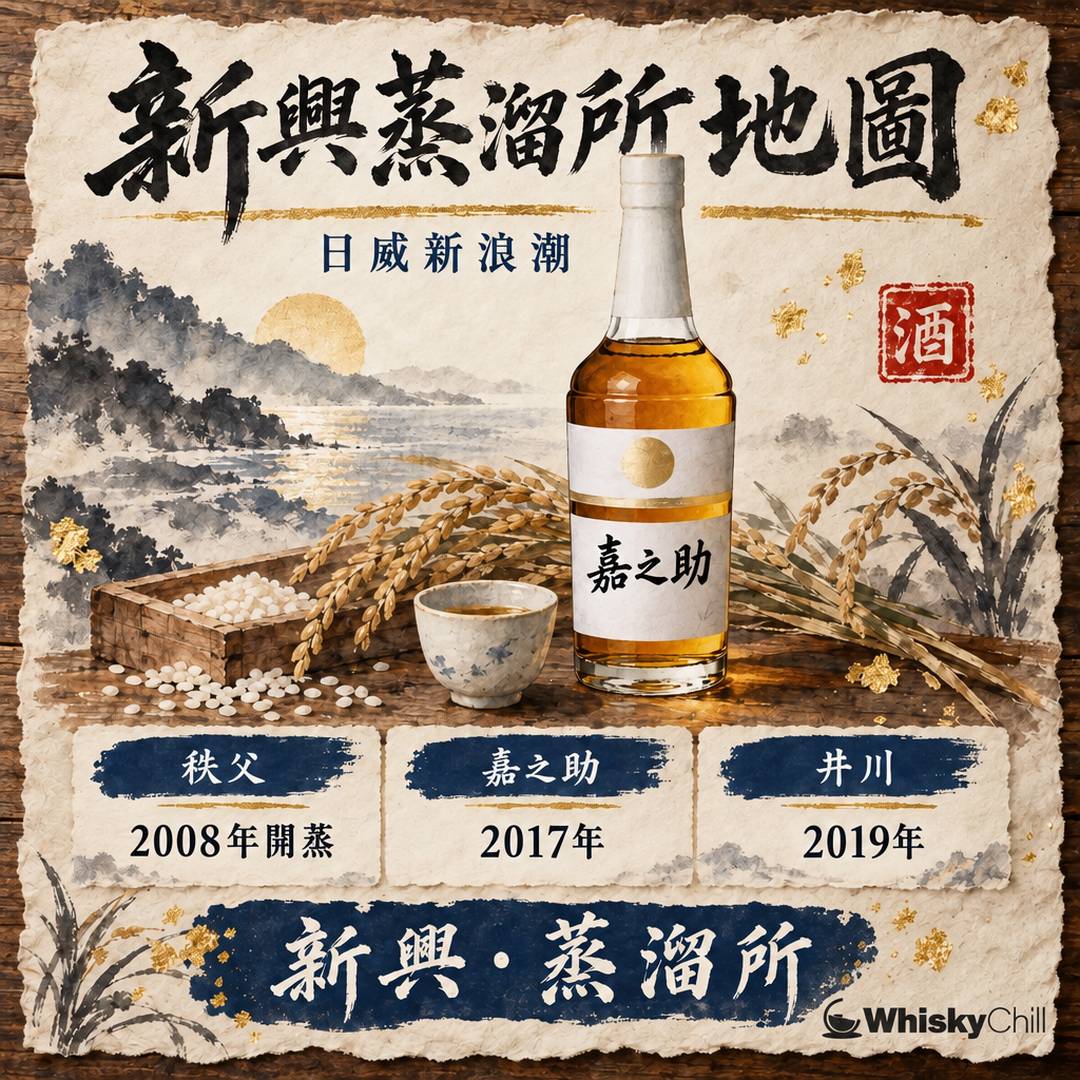 日本新興蒸溜所地圖｜2010 年代後嘅日威新浪潮｜主視覺圖解