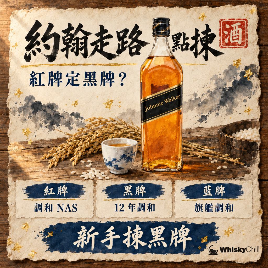 Johnnie Walker 全指南：紅牌黑牌藍牌點揀＋真假辨別｜主視覺圖解