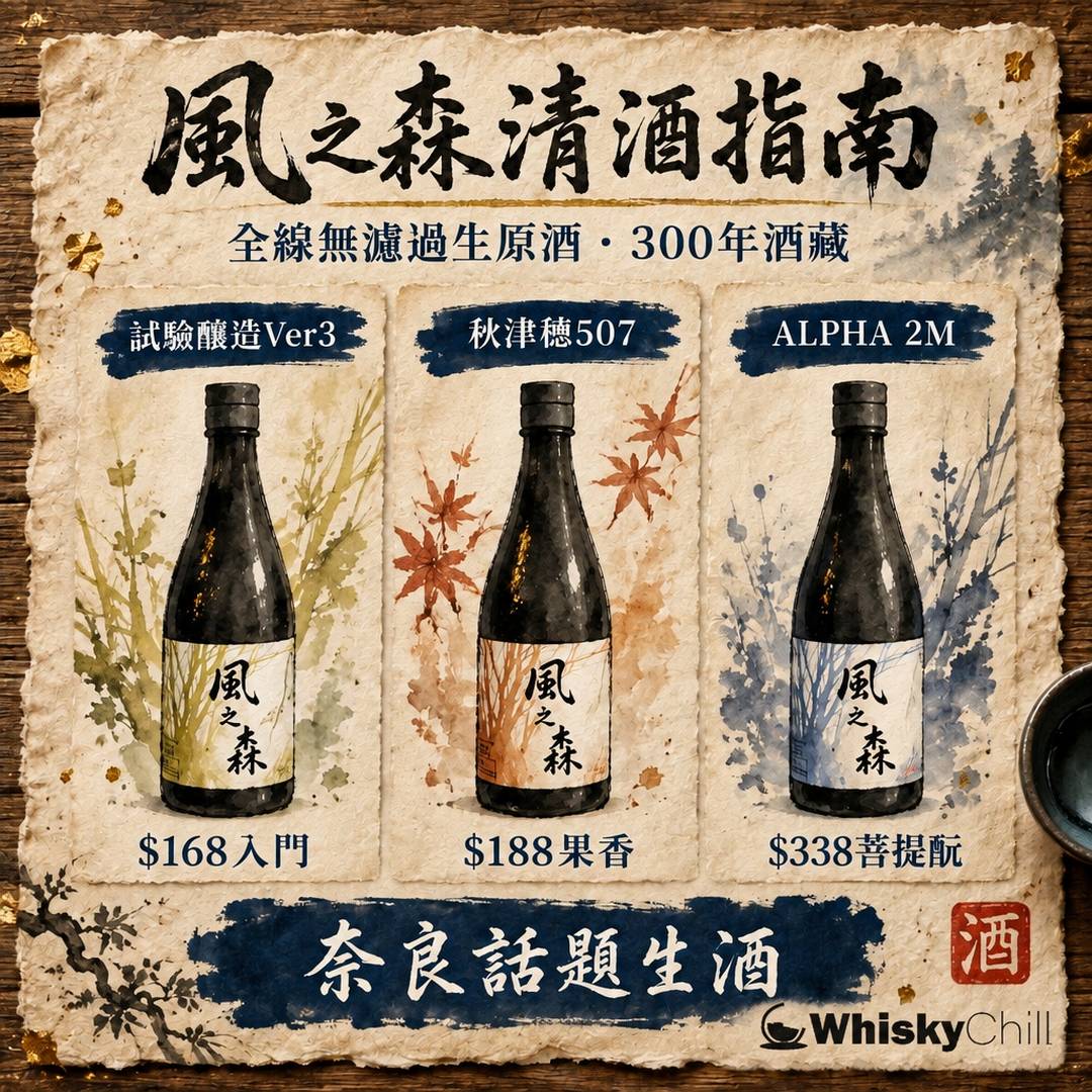 風之森清酒點揀？807、507、357 精米暗號＋香港實價（2026 店內 25 款）｜對比一覽