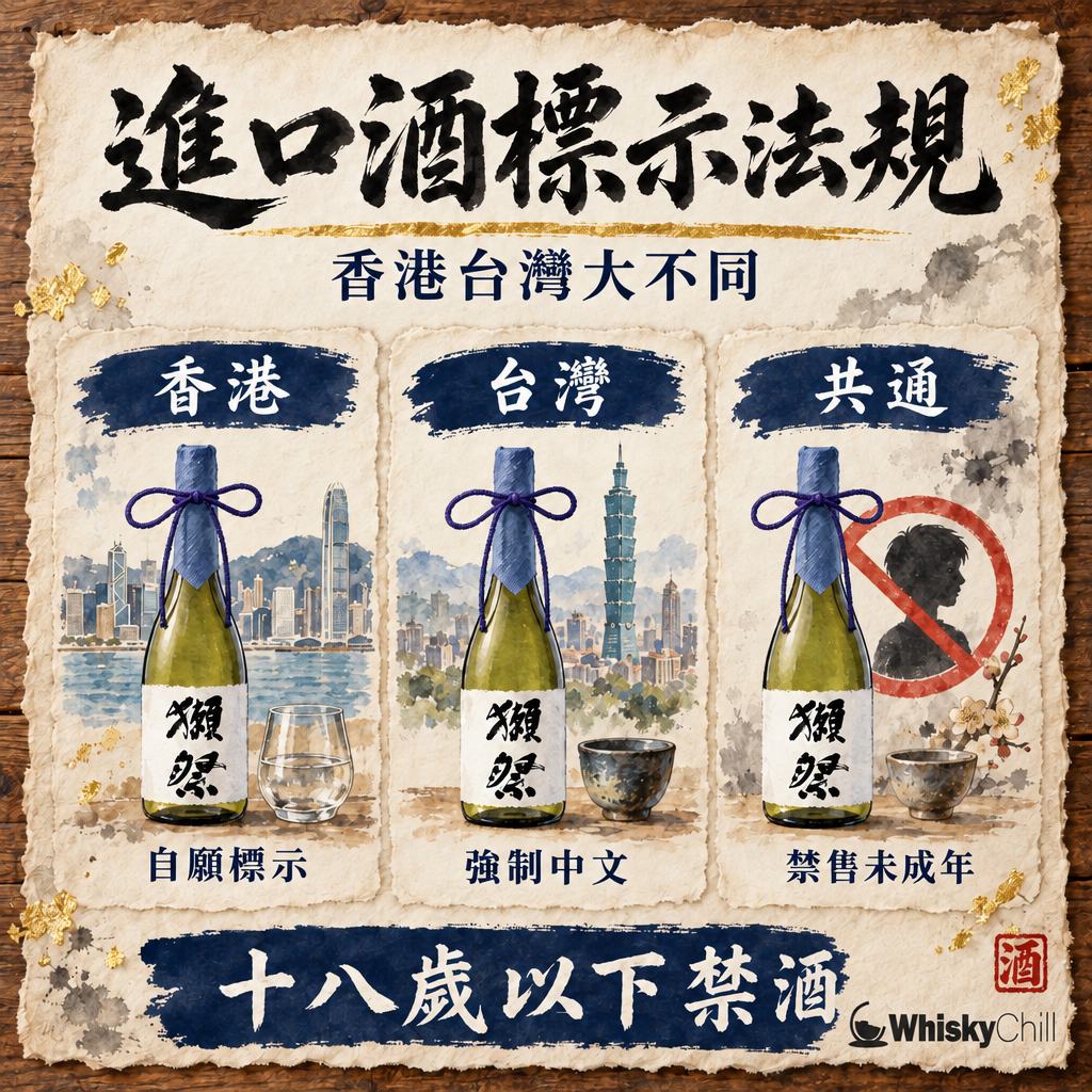 進口酒標示法規：香港同台灣要求有咩唔同？酒精含量・警示語・中文標籤（2026）｜對比一覽