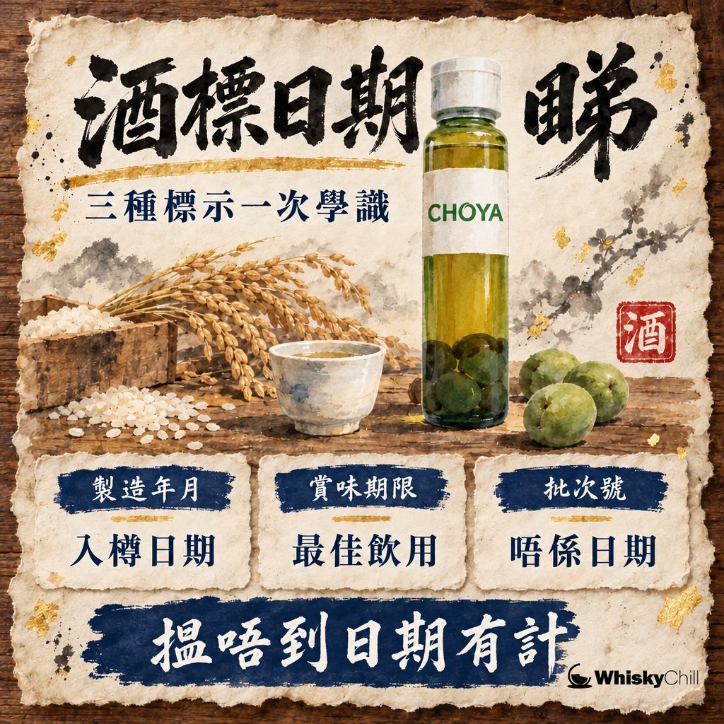 酒標點睇？生產日期・保存期限・賞味期標示位置圖解（2026）｜主視覺圖解