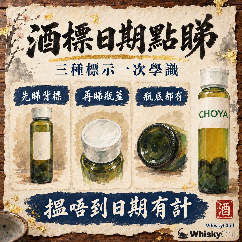 酒標點睇？生產日期・保存期限・賞味期標示位置圖解（2026）｜三個重點