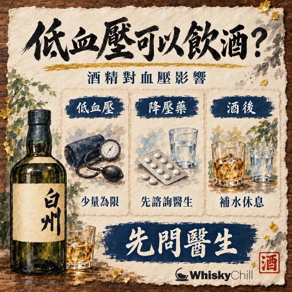 低血壓可以喝酒嗎？酒精對血壓嘅實際影響｜對比一覽