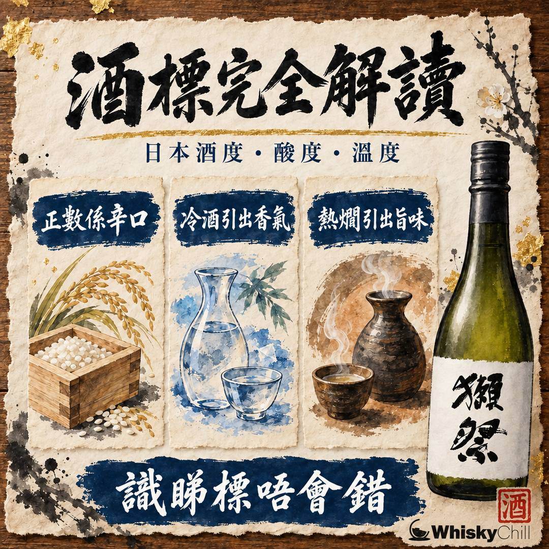 日本酒標完全解讀＋7 種飲用溫度｜由日本酒度、酸度講到酒器點揀｜三個重點
