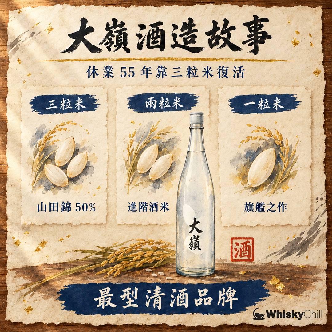 三粒米清酒係咩？2026 香港價錢表同兩粒米分別｜大嶺酒造 Ohmine 復活故事｜對比一覽