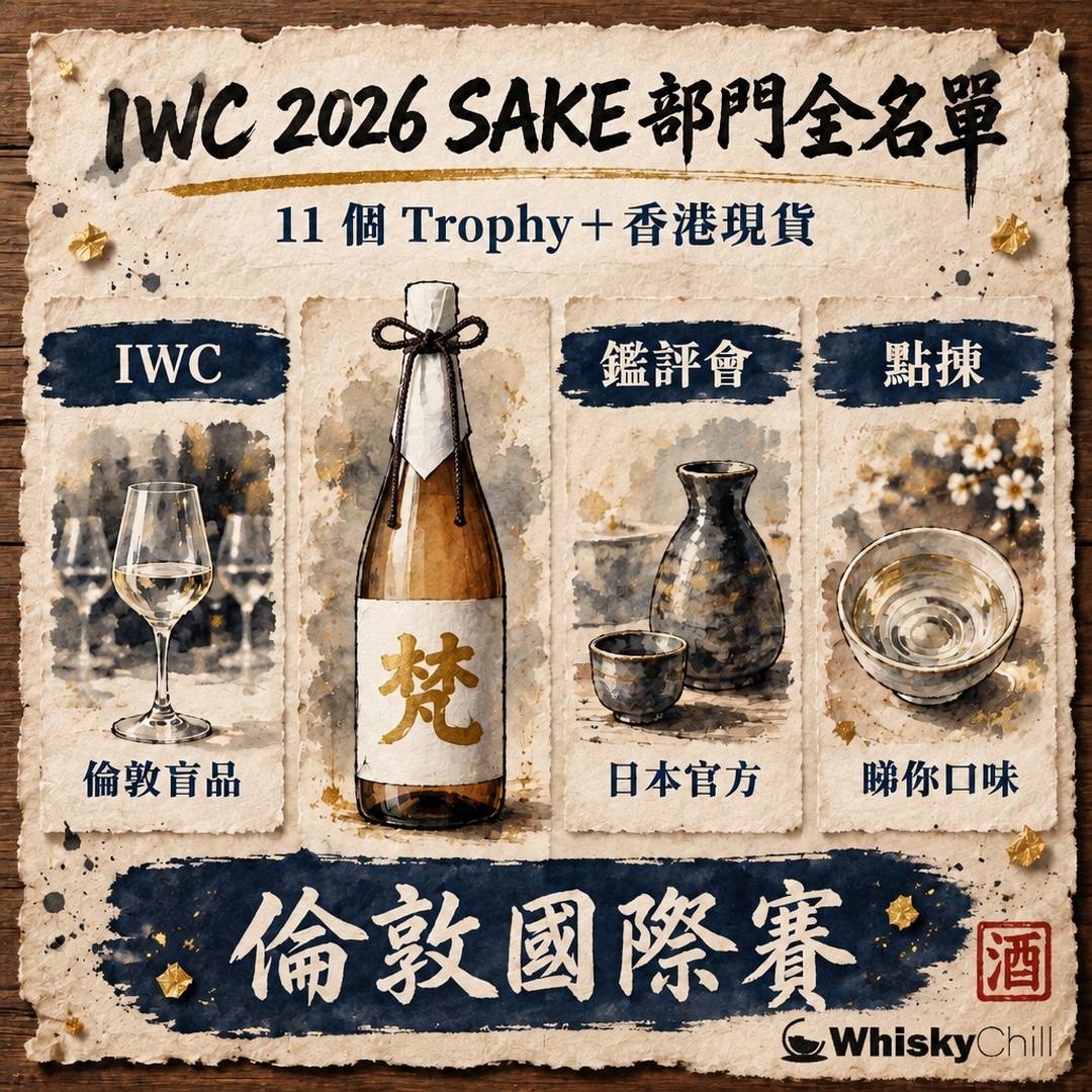 IWC 2026 SAKE 部門全名單｜11 個 Trophy 得主＋同全國新酒鑑評會金賞嘅分別｜對比一覽