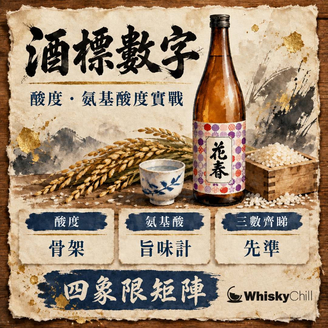 酒標另外兩個數字：酸度與氨基酸度實戰解讀｜主視覺圖解