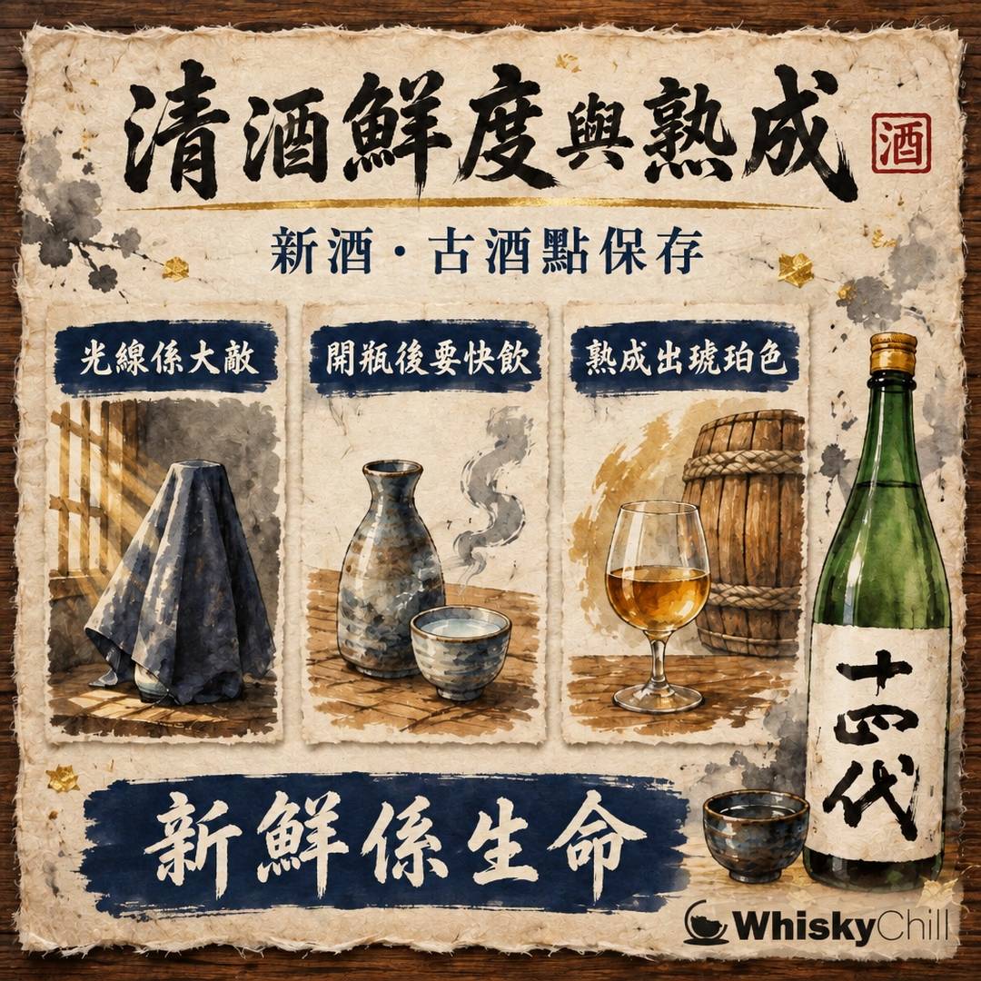 清酒鮮度與熟成｜新酒、古酒點保存？｜三個重點