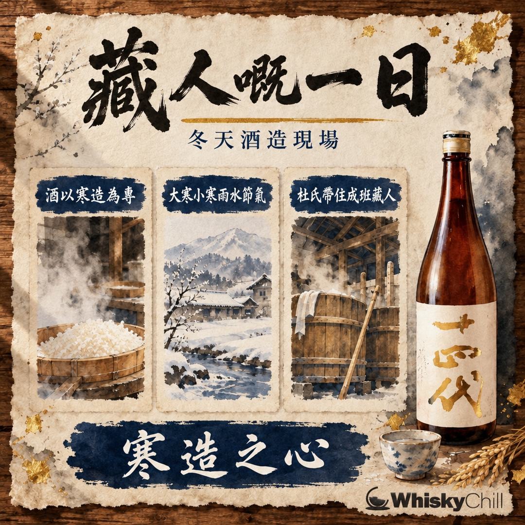 藏人嘅一日｜寒冬酒造入面，赤身洗桶、修麴室、等酒母冒泡｜三個重點