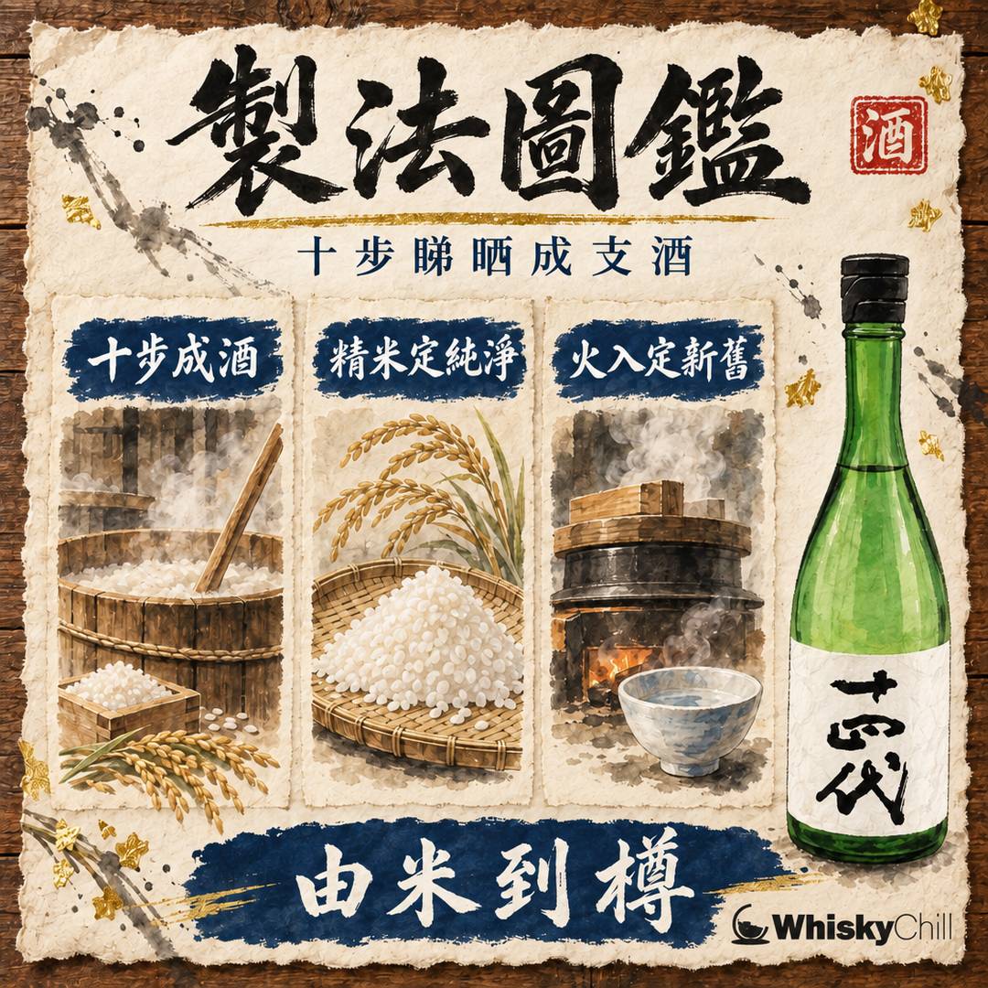 日本酒製法全圖鑑｜清酒點樣釀造？10 步拆解由酒米到出荷・附每步圖鑑文章｜三個重點