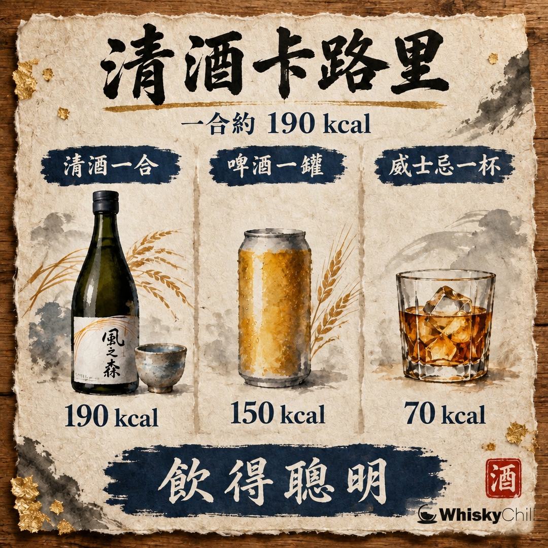 清酒卡路里有幾高？一合約 190 kcal｜飲清酒會唔會肥？｜對比一覽