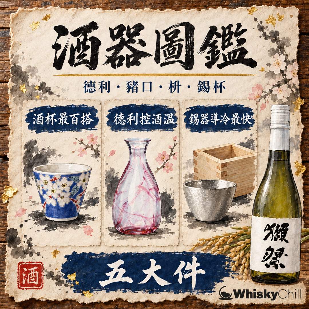 清酒杯圖鑑｜德利・豬口・枡・錫杯五大件點分（日本燒酒杯選購指南）｜三個重點