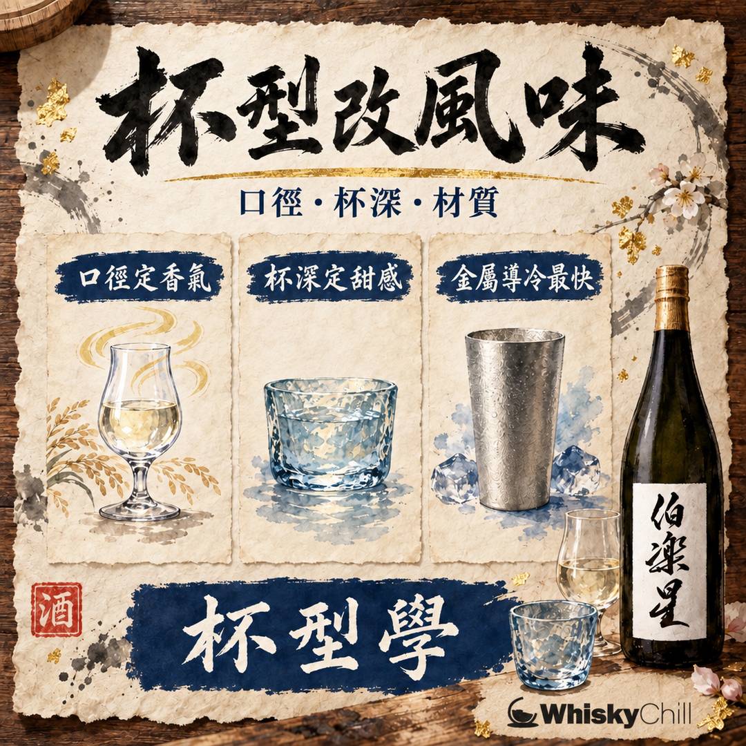 杯型點改變清酒風味｜口徑、杯深、杯緣、材質完整解析（香港實價）｜三個重點