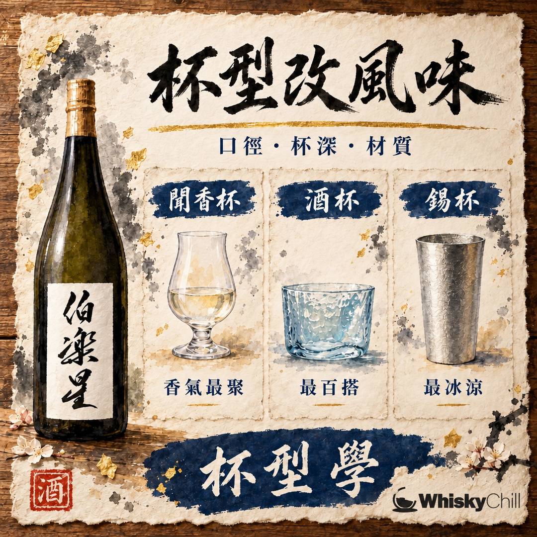 杯型點改變清酒風味｜口徑、杯深、杯緣、材質完整解析（香港實價）｜對比一覽