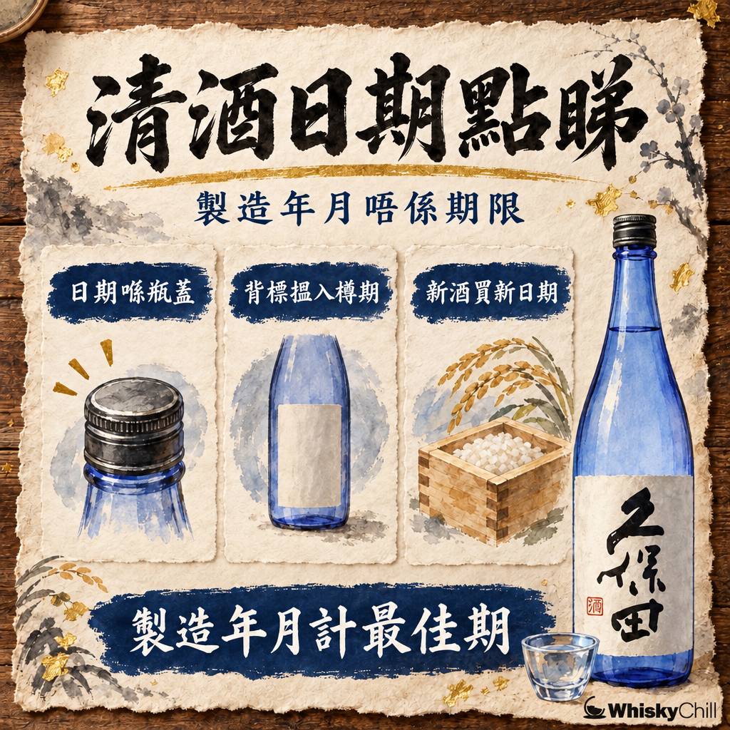 清酒有冇保存期限？製造年月・賞味期限標示點睇（2026 圖解）｜三個重點