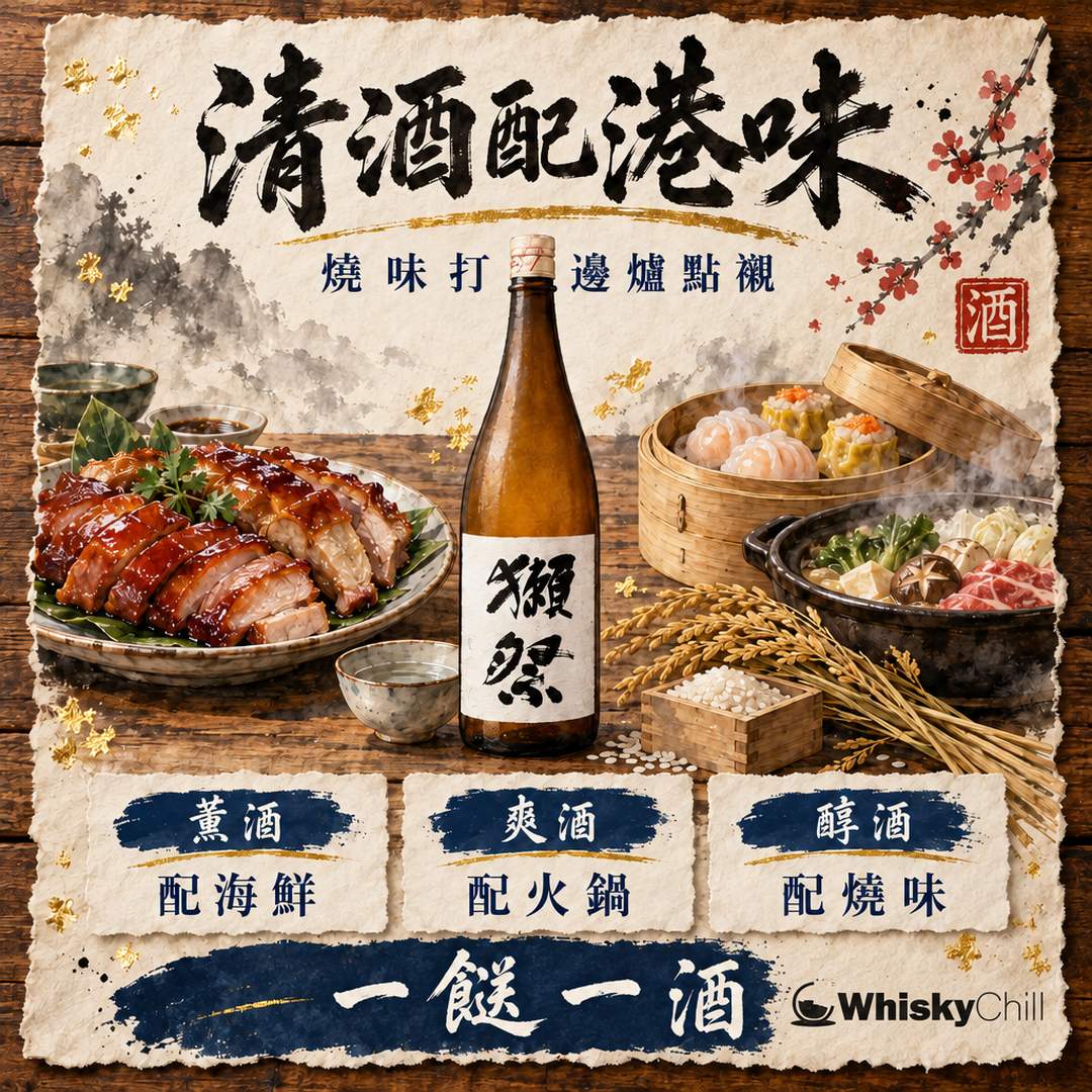 清酒配餐完全指南 2026｜燒味、生蠔、海膽、打邊爐、團年飯逐樣點襯（附實價）｜主視覺圖解