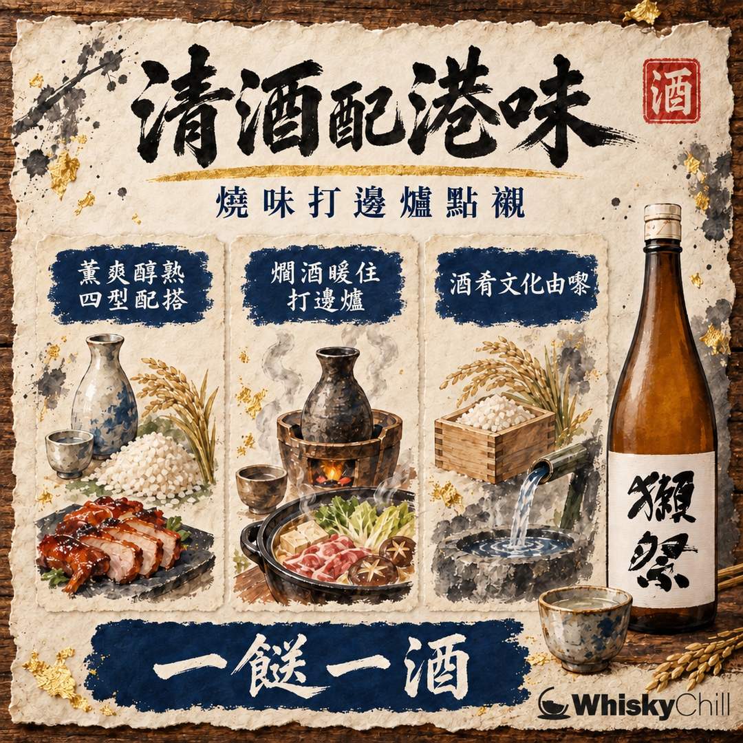 清酒配餐完全指南 2026｜燒味、生蠔、海膽、打邊爐、團年飯逐樣點襯（附實價）｜三個重點