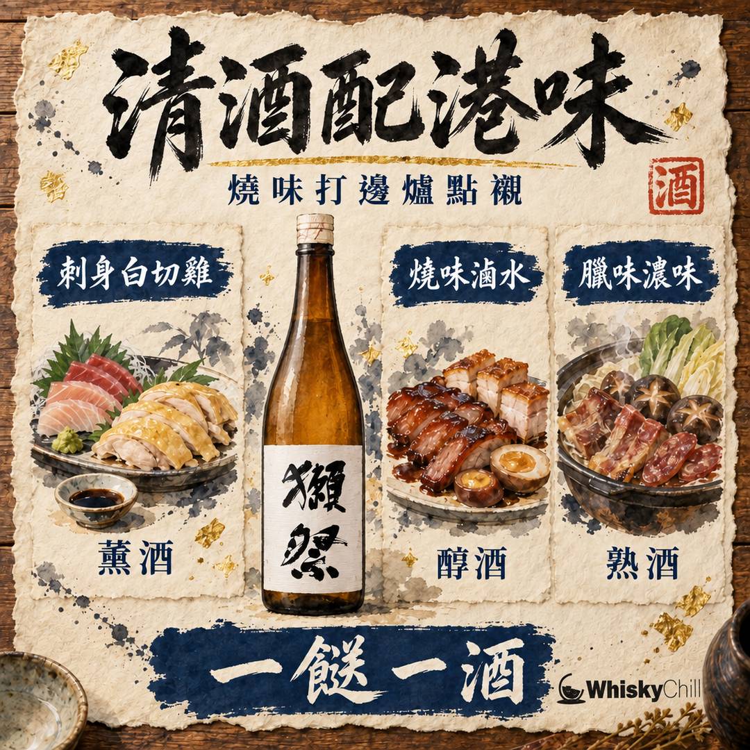 清酒配餐完全指南 2026｜燒味、生蠔、海膽、打邊爐、團年飯逐樣點襯（附實價）｜對比一覽