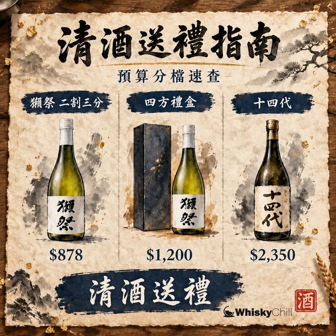 清酒送禮完全指南｜賀年父親節中秋探病禮盒點揀？預算分檔實價表｜WhiskyChill｜對比一覽