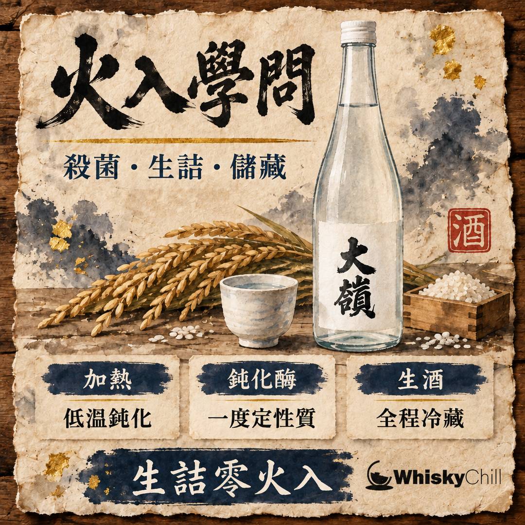 火入れ・生詰・生貯藏全矩陣｜清酒點解要加熱？香港存酒必讀｜主視覺圖解