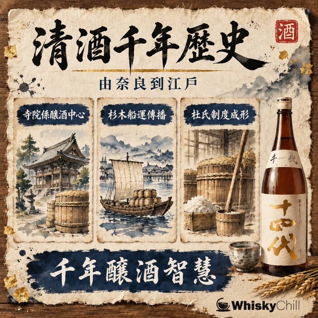 清酒歷史｜由奈良糟醅酒到江戶寒造，千年釀酒智慧點樣成形？｜三個重點