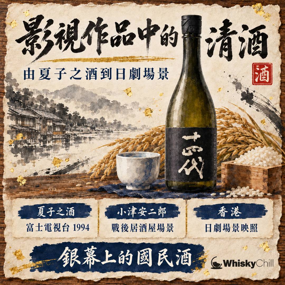 影視作品中的清酒｜由《夏子之酒》到小津安二郎：6 個銀幕飲酒場景＋同款點搵｜主視覺圖解