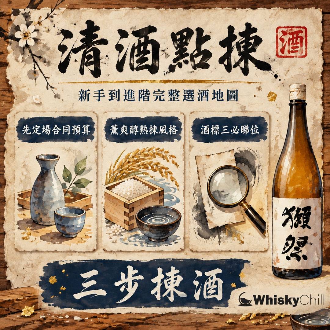 清酒點揀？新手到進階完整選酒地圖（附香港實價）｜WhiskyChill｜三個重點